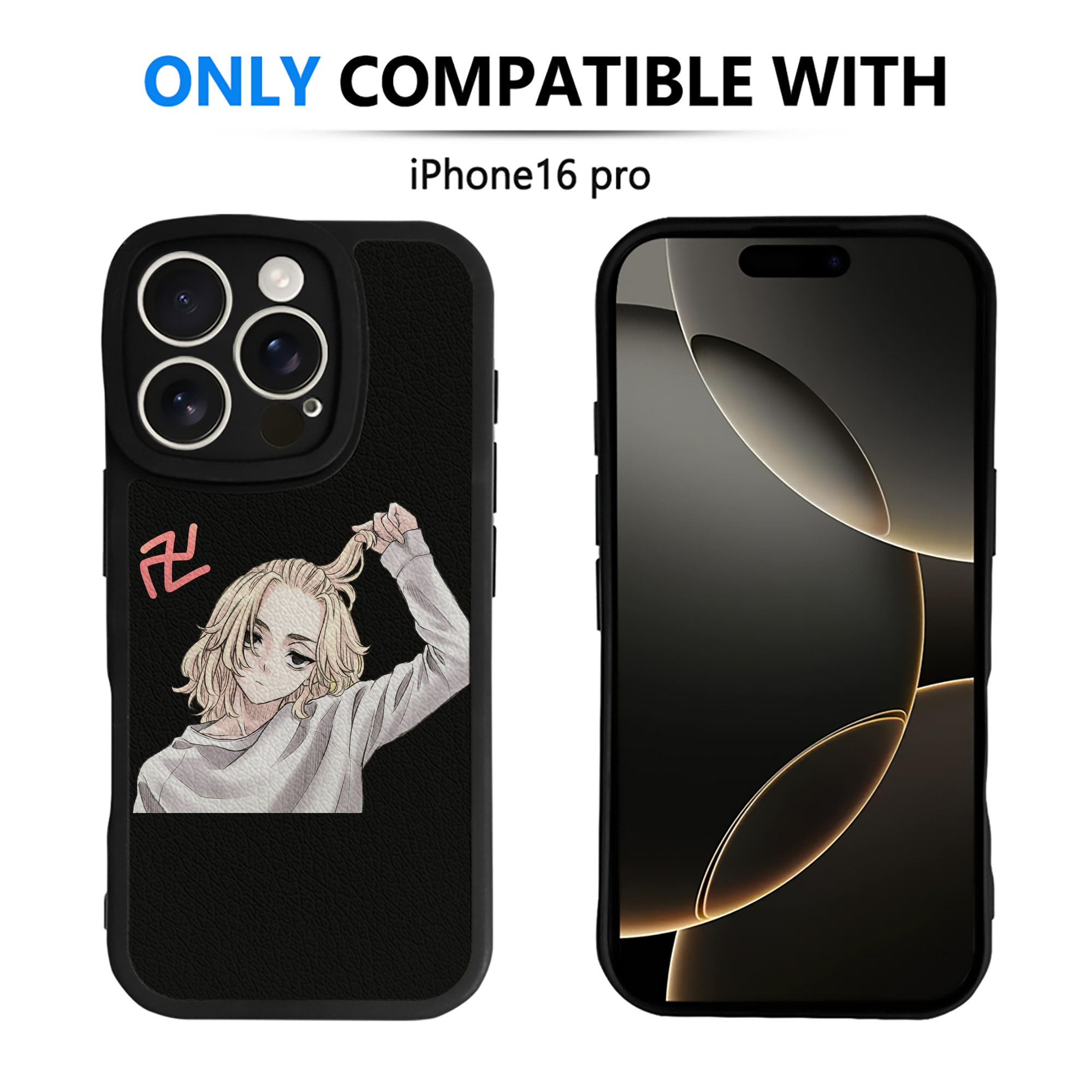 （画像用） 東京リベンジャーズ Tokyo Revengers 【iPhone 16シリーズ対応】シリコンスマホケース（レザー調） 材質：シリコン